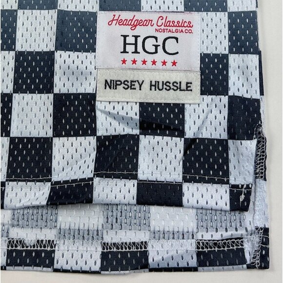 Nipsey Hussle #60 Crenshaw Headgear Classics Mens Large White Checkered Jersey - Picture 3 of 11